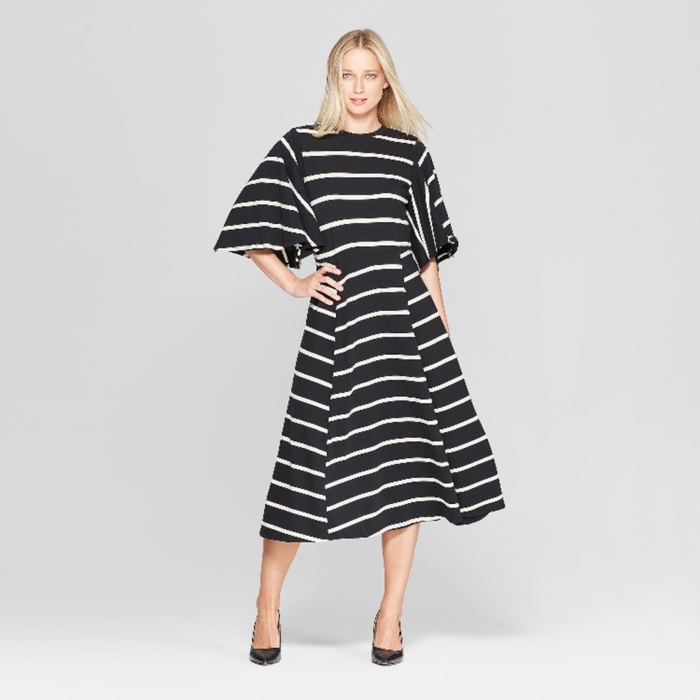 Who What Wear Black and white striped dress